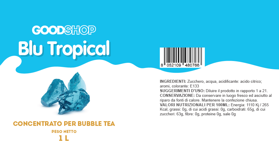 Concentrato blu tropical per Bubble Tea (1 KG)