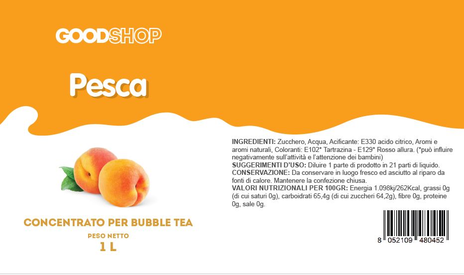Concentrato Pesca 1 kg bubble tea